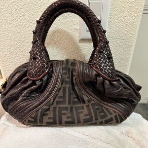 FENDI Baulotto SPY ZUCCA/Nappa Leather Bag beautiful condition